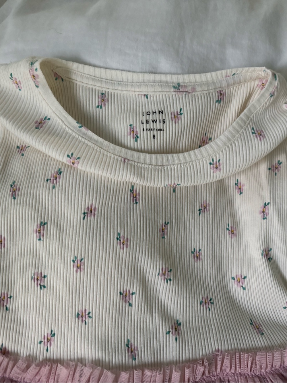 Girls flower print tulle dress